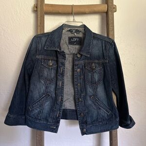 LOFT Dark Blue Denim Jacket